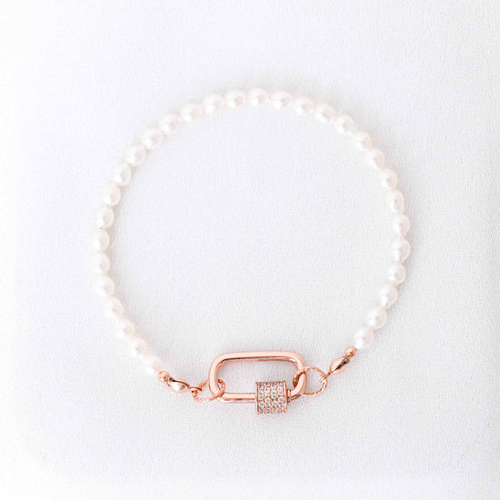 Lock Bracelet - Pearl