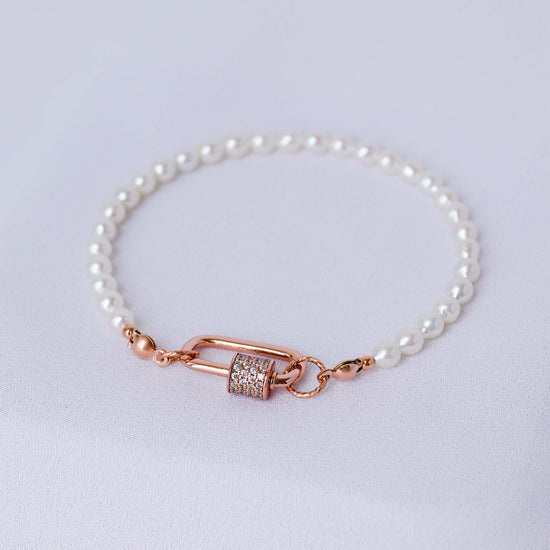Lock Bracelet - Pearl