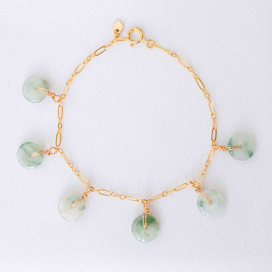 Lucky Unique Jade Donut Bracelet - G