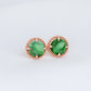 Milgrain Jade Disc Earrings