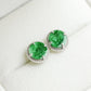 Milgrain Jade Disc Earrings