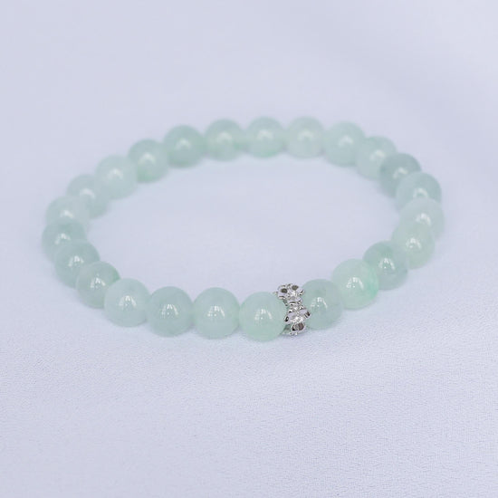 Premium Jade Floral Bead Bracelet
