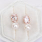 Morganite with Detachable Pearl Dangle in 14K