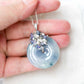 Peacock Blue Jade Donut with Gem Cluster Necklace N101S