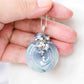 Peacock Blue Jade Donut with Gem Cluster Necklace N101S