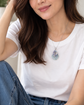 Peacock Blue Jade Donut with Gem Cluster Necklace N101S