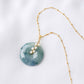 Peacock Blue Jade with Pearl Vine Necklace - N109G