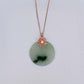 Camellia Round Disc Jade Necklace N10R