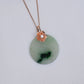 Camellia Round Disc Jade Necklace N10R