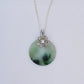 Camellia Round Disc Jade Necklace N11S