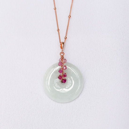 Mint Jade with Tourmaline Vine Necklace N2R