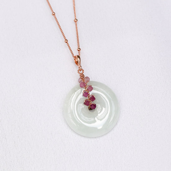 Mint Jade with Tourmaline Vine Necklace N2R