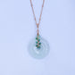Light Green Jade with Emerald Vine Necklace N5R