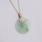 Sparkle Round Disc Jade Necklace N9G