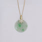 Sparkle Round Disc Jade Necklace N9G