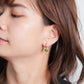 Chic Hoop Earrings with Detachable Twinkling Jade Dangles