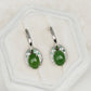 Chic Hoop Earrings with Detachable Twinkling Jade Dangles