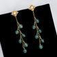 Dangling Glacial Teal Jade with Intricate Ear Studs