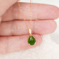 Jade Raindrop Pendant Necklace