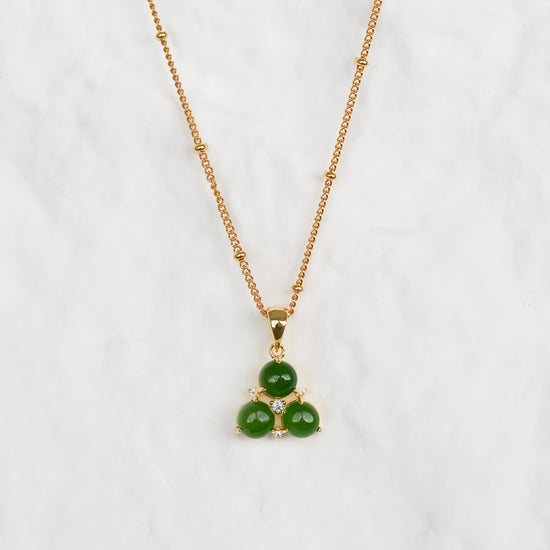 Jade Trinity Pendant Necklace