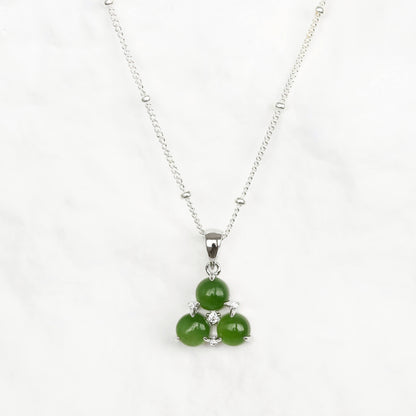 Jade Trinity Pendant Necklace
