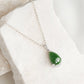 Jade Crown Dewdrop Necklace