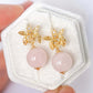 Rose Quartz with Orchid Earrings RQ13