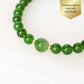 Vivid Green Jade Bracelet P4 - 14K Gold