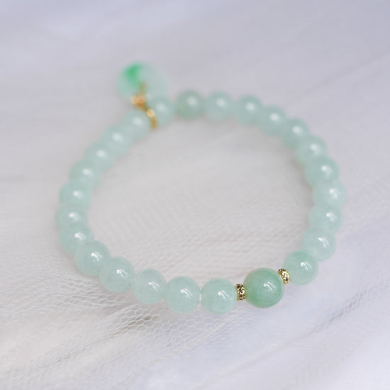 Fresh Minty Jade Bracelet P1 - 14K Gold
