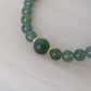 Glacial Teal Jade Bracelet P2 - 14K Gold
