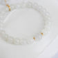 Translucent Snow Jade Bracelet P3 - 14K Gold
