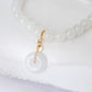 Translucent Snow Jade Bracelet P3 - 14K Gold