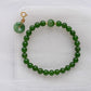 Vivid Green Jade Bracelet P4 - 14K Gold