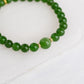 Vivid Green Jade Bracelet P4 - 14K Gold