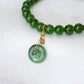 Vivid Green Jade Bracelet P4 - 14K Gold