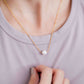 Floating White Pearl Necklace