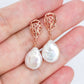 Paisley Earrings with Keshi Pearls