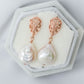 Paisley Earrings with Keshi Pearls