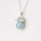 Peacock Blue Jade Bead Cluster Necklace