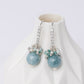 Peacock Blue Jade Cluster Earrings