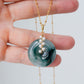 Peacock Blue Jade with Pearl Vine Necklace - N905G