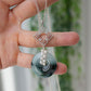 Peacock Blue Jade with Peranakan Tile and Pearl Vine Necklace - N904S