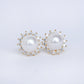 White Pearl Starburst Ear Studs