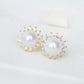White Pearl Starburst Ear Studs