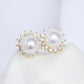 White Pearl Starburst Ear Studs