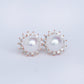 White Pearl Starburst Ear Studs