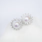 White Pearl Starburst Ear Studs