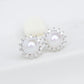 White Pearl Starburst Ear Studs