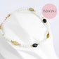 Pearl and Tourmaline Pebble Bracelet