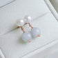 Edison Pearl and Lavender Jade Earrings